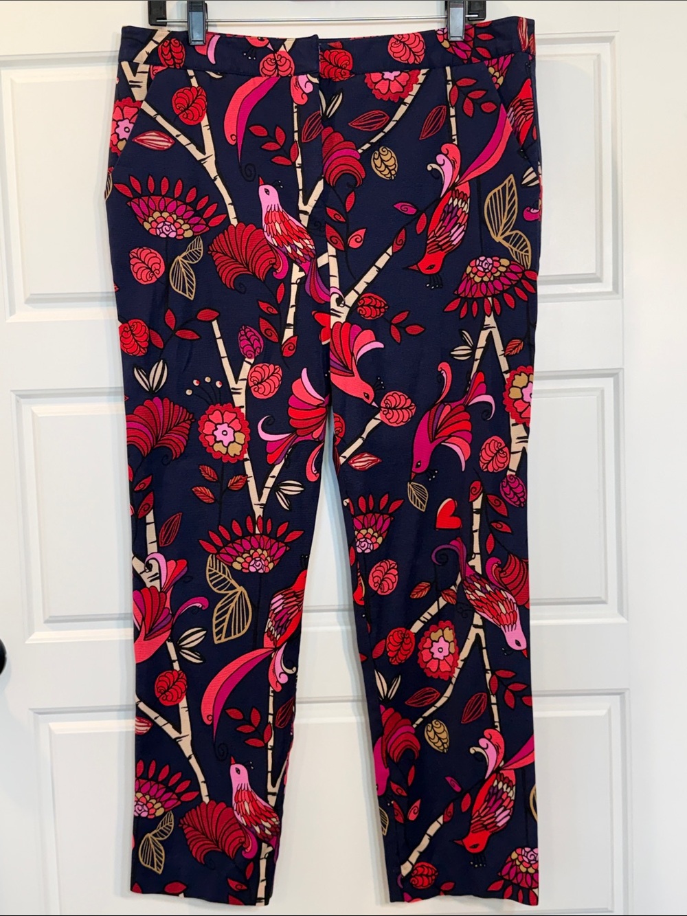 RARE Trina Turk peacock Floral Print Women Pants Size 10